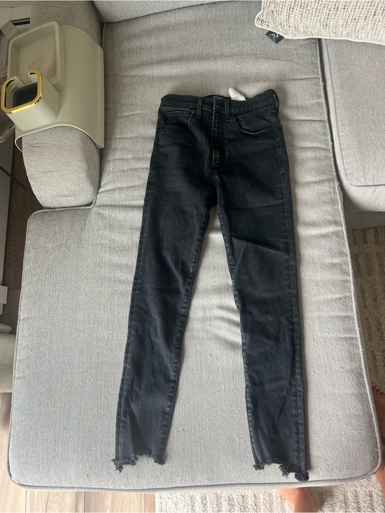 Abercrombie & Fitch Denim - Abercrombie & Fitch Black Skinny Jeans with Raw Hem